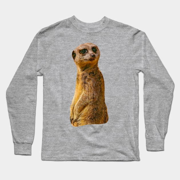 Meerkat Long Sleeve T-Shirt by dalyndigaital2@gmail.com